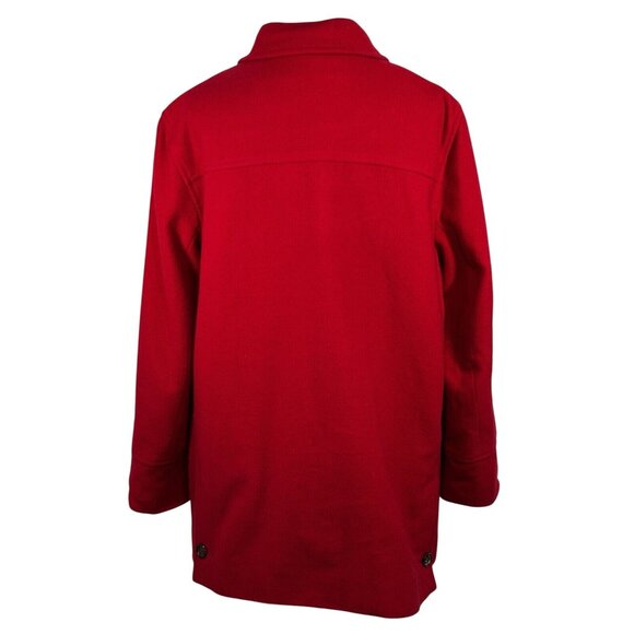 Harvé Benard Womens Red Wool Blend Coat Size 12 Vintage - Picture 2 of 5